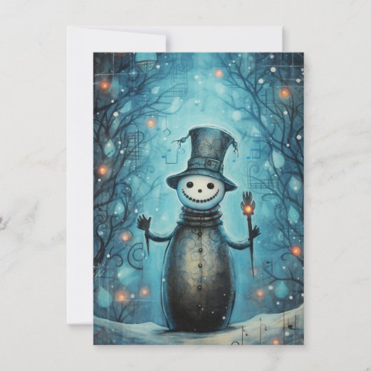 Unique Hand Drawn Christmas Cards Feiertagskarte (Vorderseite)