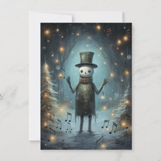 Unique Hand Drawn Christmas Cards Feiertagskarte (Vorderseite)