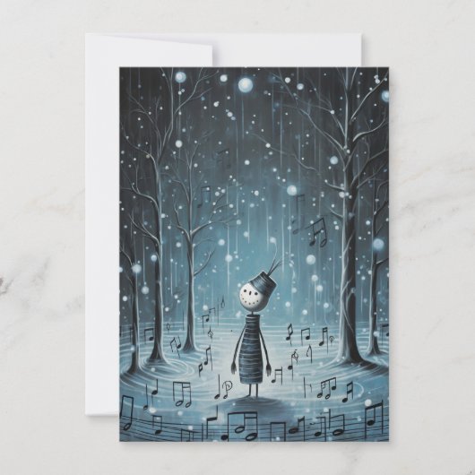 Unique Hand Drawn Christmas Cards Feiertagskarte (Vorderseite)