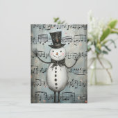 Unique Hand Drawn Christmas Cards Feiertagskarte (Stehend Vorderseite)