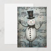 Unique Hand Drawn Christmas Cards Feiertagskarte (Vorne/Hinten)