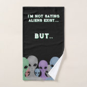 Unique Hand Drawn Multi Coloured Aliens  Badhandtuch Set (Handtuch)