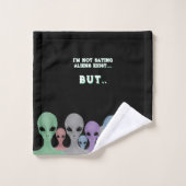 Unique Hand Drawn Multi Coloured Aliens  Badhandtuch Set (Waschlappen)