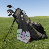 Unique Hand Drawn Multi Coloured Aliens Golfhandtuch (Gras)