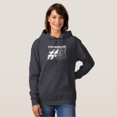 Unique Hashtag Typografie Hoodie (Vorne ganz)
