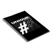 Unique Hashtag Typografie Notizblock (Rechte Seite)