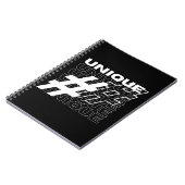 Unique Hashtag Typografie Notizblock (Linke Seite)