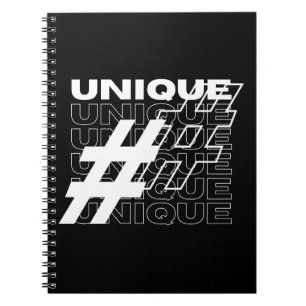 Unique Hashtag Typografie Notizblock