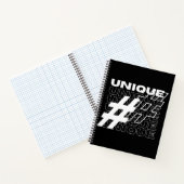 Unique Hashtag Typografie Notizblock (Innenseite)