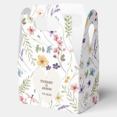 Unique Heart Watercolor Wildflower Floral Wedding Geschenkschachtel (Geöffnet)