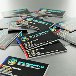 Unique Heating & Cooling Company Logo Slogan HVAC  Magnetische Visitenkarte