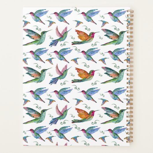 Unique Hummingbirds Planner Journal Planer (Rückseite)