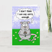 Unique I’m Sorry Apology Mouse Flowers Card Karte (Vorderseite)