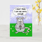 Unique I’m Sorry Apology Mouse Flowers Card Karte (Gelbe Blume)