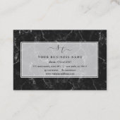 Unique Initials Calligraphy Logo-Marmor-Branding Visitenkarte (Rückseite)