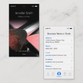 Unique iPhone iOS Style - Kosmetik Makeup Artist Visitenkarte (Vorne/Hinten)