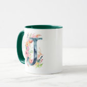 Unique J Letter Design Cup Tasse (Vorderseite Links)