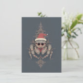 Unique Jumping Spider Christmas Cards Feiertagskarte (Stehend Vorderseite)