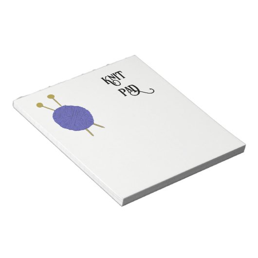 Unique Knitting Notepad Notizblock (angewinkelt)
