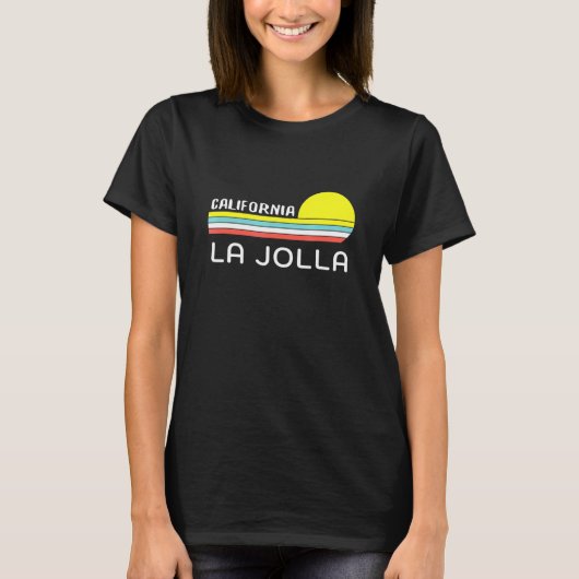 Unique La Jolla California Retro Sunset Grafische  T-Shirt (Vorderseite)