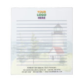 Unique Lighthouse Corporate Logo Linken Notizblock (Vorderseite)