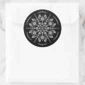 Unique Mandala Template Classic Round Sticker (Tasche)