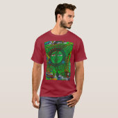 Unique Mayan Totem Maskenmotiv T-Shirt (Vorne ganz)