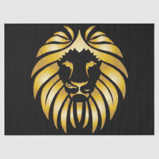 Unique Metal Lions Head Design Decoupage Seidenpapier