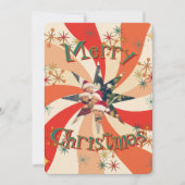 Unique Mid Century Modern Atomic Art Family Photo Einladung (Vorderseite)