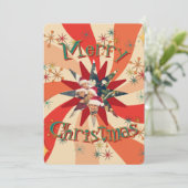 Unique Mid Century Modern Atomic Art Family Photo Einladung (Stehend Vorderseite)