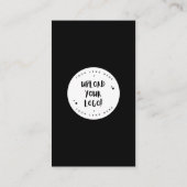 Unique Minimalistisch Black Social Media Qr Code Visitenkarte (Rückseite)