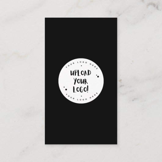 Unique Minimalistisch Black Social Media Qr Code Visitenkarte (Rückseite)