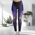 Unique Modern and Dazzling Ultraviolet Printed Leggings<br><div class="desc">( Printed Ultraviolet appearance, not actually ultraviolet ) Experience modern and dazzling style with these Unique Ultraviolet Printed Leggings! Made with a bright, vivid ultraviolet and black color, these leggings feature a fancy purple and yellow trending design. Enjoy a contemporary eye-catching casual style with an intricate trendy clothing pattern and...</div>