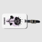 Unique Modern Artistic Personalized Floral  Gepäckanhänger (Vorderseite (Horizontal))