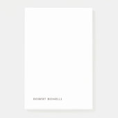 Unique Modern Black White Your Name Minimalist Post-it Klebezettel (Vorderseite)