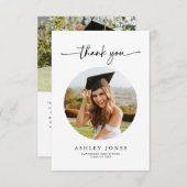 Unique Modern Foto Abschluss Danke Karte (Vorne/Hinten)