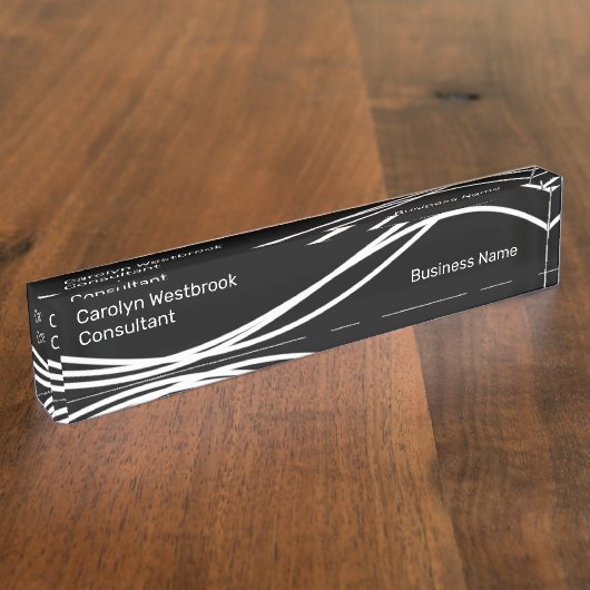 Unique Modern Office Führungskraft Namensplakette (Seite)