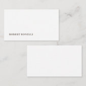 Unique Modern Plain Your Name Minimalist Begleitkarte (Vorne/Hinten)