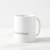 Unique Modern Plain Your Name Minimalist Kaffeetasse (VorderseiteRechts)
