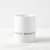Unique Modern Plain Your Name Minimalist Kaffeetasse (Mittel)