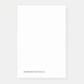 Unique Modern Plain Your Name Minimalist Post-it Klebezettel (Vorderseite)