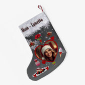 Unique Mom Loves Sweets Roses and Perfume Photo Kleiner Weihnachtsstrumpf (Rückseite (Hängend))