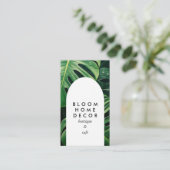 Unique Monstera Leaf Fotografie QR Code Arch Visitenkarte (Stehend Vorderseite)