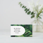 Unique Monstera Leaf Fotografie QR Code Arch Visitenkarte (Stehend Vorderseite)