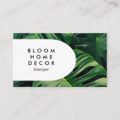 Unique Monstera Leaf Fotografie QR Code Arch Visitenkarte (Vorderseite)