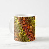 Unique Muster Sun Africa Fire Mandala Geometric Kaffeetasse (Vorderseite Links)