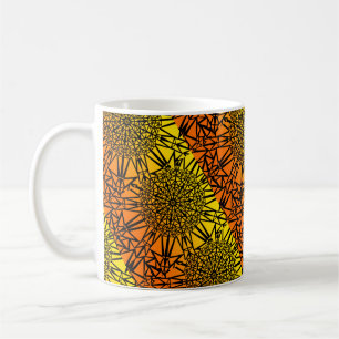 Unique Muster Sun Africa Fire Mandala Geometric Kaffeetasse