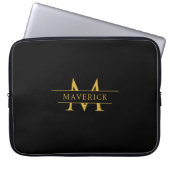 Unique Name Laptop Cover Featuring Modern Monogram (Vorderseite)