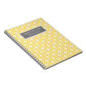 Unique Name Yellow Grey Floral Lattice Journal Notizblock (Rechte Seite)
