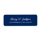 Unique Navy Blue Classical Handwriting Plain (Vorne)